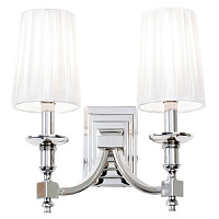 DOMINA-2WBNI sienas lampa Domina niķelis/balts kupols 2x40W E14 Endon