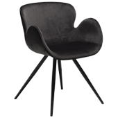100200140 krēsls Gaia melns velvets/melnas kājas Dan-Form