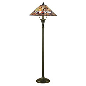 63946 stāvlampa Bernwood Tiffany stikls 2x60W E27 Interiors 1900