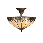 63978 griestu lampa Brooklyn Tiffany stikls 3x60W E27 Interiors 1900