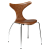 100295901 krēsls Dolphin brūna āda/metāla kājas Dan-Form