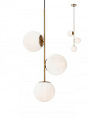 01-2627 Lustra NIVA melna/zelta 3x40W E14 H120 D33 Redo