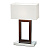 0195-DW galda lampa Portal koks/hroms/bēšs kupols 60W E27 Endon