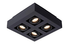 09119/21/30 XIRAX  gaismeklis melns GU10 4x5W Lucide