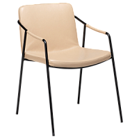 100310303 krēsls Boto bēša eko āda/melnas kājas Dan-Form