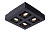 09119/21/30 XIRAX gaismeklis melns GU10 4x5W Lucide
