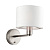 61608 Daley 1 Brio Sienas lampa niķelis/balts abažūrs  1x40W E14 LIGHTING BRANDS