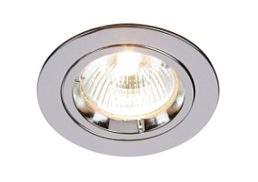 52329 iebūvējams gaismeklis Cast Fixed hromēts 1x50W GU10 Saxby
