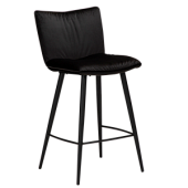 300675100 bāra krēsls Join melns velvets/melnas kājas H:93cm Dan-Form