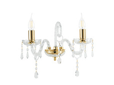 AP.MT/2T4  Sienas lampa zelta Maria Teresa 2xE14 Ondaluce