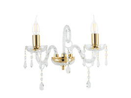 AP.MT/2T4  Sienas lampa zelta Maria Teresa 2xE14 Ondaluce