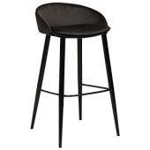 200800600 bāra krēsls Dual melns velvets/melnas kājas H:91cm Dan-Form