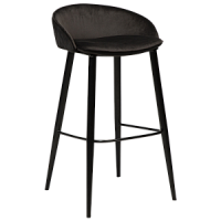 200800600 bāra krēsls Dual melns velvets/melnas kājas H:91cm Dan-Form