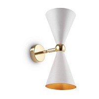 MOD108WL-02WG sienas lampa Vesper balta/zelta 2x40W E14 Maytoni