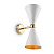 MOD108WL-02WG sienas lampa Vesper balta/zelta 2x40W E14 Maytoni