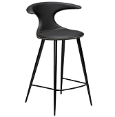 200801595 bāra krēsls Flair melna āda/melnas kājas H:90cm Dan-Form