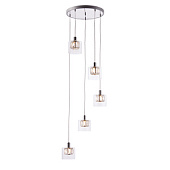 76520 lustra Verina hroms/stikls 5 x 28W G9 Endon