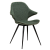 100375335 krēsls Karma zaļš audums/melnas kājas Dan-Form