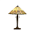 64197 galda lampa Jamelia Tiffany stikls 2x60W E27 Interiors 1900