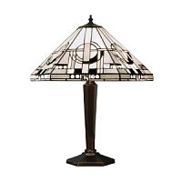 64263 galda lampa Metropolitan Tiffany stikls 2x60W E27 Interiors 1900