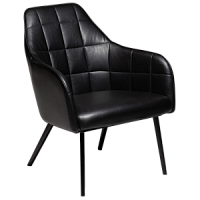 100801525 krēsls Embrace melna eko āda/melnas kājas Dan-Form