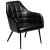 100801525 krēsls Embrace melna eko āda/melnas kājas Dan-Form