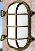 200.09.AR Sienas lampa veca bronza ar matētu stiklu 1x60W E27 IP44 MOR