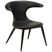 700222300 atpūtas krēsls Flair melna eko āda/melnas kājas Dan-Form