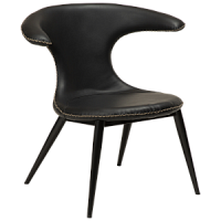 700222300 atpūtas krēsls Flair melna eko āda/melnas kājas Dan-Form