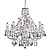 308-8-4CL lustra Clarence hroms/akrila kristāls 12 x 60W E14 Endon
