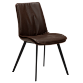 100650130 krēsls Fierce tumši brūna eko āda/melnas kājas Dan-Form