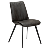 100650120 krēsls Fierce pelēka eko āda/melnas kājas Dan-Form