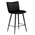 300675100 bāra krēsls Join melns velvets/melnas kājas H:93cm Dan-Form