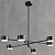 6418 Dora griestu gaismeklis melns 6x10W GX53 TK