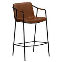 300310301 bāra krēsls Boto tumši brūna eko āda/melnas kājas H:95cm Dan-Form