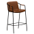 300310301 bāra krēsls Boto tumši brūna eko āda/melnas kājas H:95cm Dan-Form