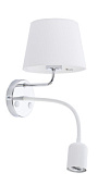 2426 MAJA LED sienas lampa hroms/balts kupols, 60W E27 + 10W GU10