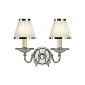 63724 sienas lampa Tilburg niķelis/balti kupoli 2x40W E14 Interiors 1900
