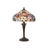 64327 galda lampa Sullivan Tiffany stikls 2x40W E14 Interiors 1900