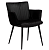 100675100 krēsls Join melns velvets Dan-Form