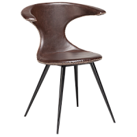 100410440 krēsls Flair tumši brūns eko āda/melnas kājas Dan-Form