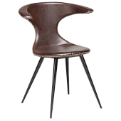 100410440 krēsls Flair tumši brūns eko āda/melnas kājas Dan-Form