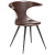 100410440 krēsls Flair tumši brūns eko āda/melnas kājas Dan-Form