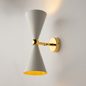 MOD108WL-02G sienas lampa Vesper melna/zelta 2x40W E14 Maytoni