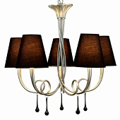 6208 Paola lustra pendant 5x40W E14  melns/sudrabs Mantra