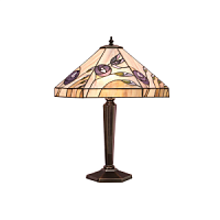 64038 galda lampa Damselfly Tiffany stikls 2x60W E27 Interiors 1900