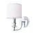 W01888CH-WH ABU DHABI sienas gaismeklis hroms 1xE14 40W H250mm L220mm W140mm Cosmo Light