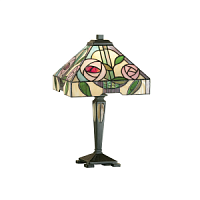 64386 galda lampa Willow Tiffany stikls 1x40W E14 Interiors 1900
