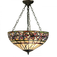 63913 griestu lampa Ashtead Tiffany stikls 3x60W E27 Interiors 1900