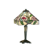 64386 galda lampa Willow Tiffany stikls 1x40W E14 Interiors 1900